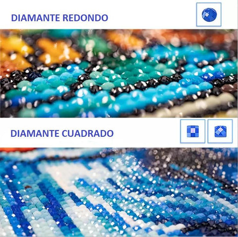 Pinturas con Diamantes Búho (15x20) - Pintura Diamante Redondo - alas, aves, buho, diamond painting, mostacilla redonda, Niños, pajaro, pintura diamante, punto cruz 