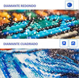 Pinturas con Diamantes Unicornio Multicolor (20 x 25) - Pintura Diamante Cuadrado - Animales, diamante cuadrado, diamond painting, infantil, niña, Niños, pintura con diamante, unicornio 