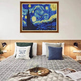 Pinturas con Diamantes Van Gogh La Noche Estrellada (40x30) - Pintura Diamante Cuadrado - bordado diamante, cuadros famosos, diamante  cuadrado, diamond painting, mosaico diamante, mostacilla cuadrada, Noche Estrellada, pintura diamante, starry night, van gogh, vincent van gogh, xl 