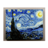 Pinturas con Números Van Gogh & La Noche Estrellada - Pintura por Numero (50x40) - cuadros famosos, impresionismo, Noche Estrellada, Paint By Numbers, Pintura con Número, pintura por números, starry night, van gogh 