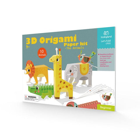 Manualidades Kit de Origami 3D (Prearmados) - Incluye 10 Animales - animales, arte, creatividad, infantil, Manualidades, Niños, origami 
