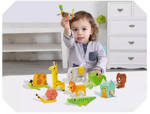 Manualidades Kit de Origami 3D (Prearmados) - Incluye 10 Animales - animales, arte, creatividad, infantil, Manualidades, Niños, origami 