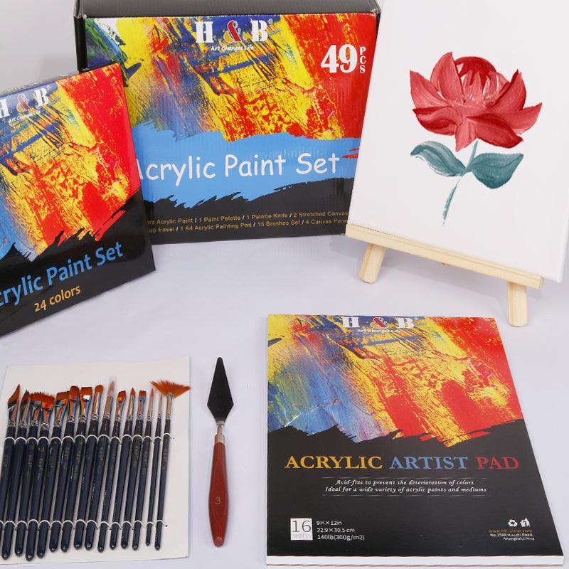 Set de Pintura Acrílica 33 piezas (Incluye 24 colores) - Kit de Arte – Fun  At Home Chile