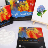 Manualidades Set de Pintura Acrílica 49 piezas (Incluye 24 colores) - Kit de Arte - acrilico, arte, bastidor, Kit de Arte, lienzo, manualidades, Pintura Acrílica, Set de Pintura 
