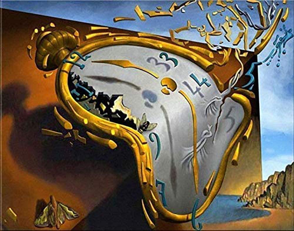 Pinturas con Diamantes Dali (50x40) - Pintura Diamante Cuadrado - arte, bordado diamante, cuadros famosos, dali, diamante  cuadrado, diamond painting, mosaico diamante, mostacilla cuadrada, pintura diamante, pintura diamantes, reloj 