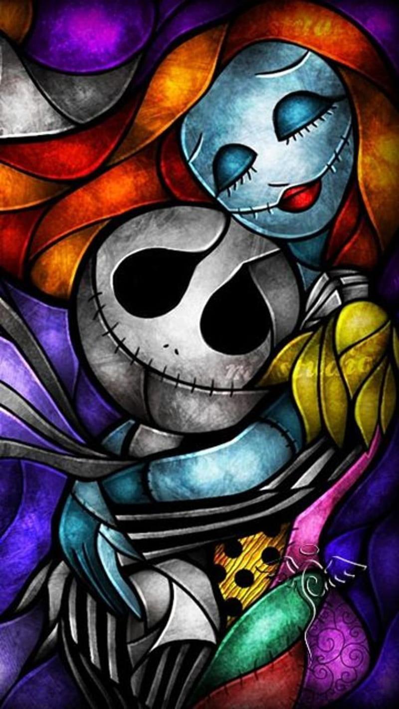 Pinturas con Diamantes Jack y Sally (30x40) - Pintura Diamante Cuadrado - bordado diamante, diamante  cuadrado, diamond painting, infantil, JACK Y SALLY, mosaico diamante, mostacilla cuadrada, peliculas, pintura diamante, pintura diamantes, the nigthmare before christmas 