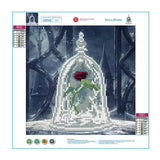Pinturas con Diamantes La Rosa (30x30) - Pintura Diamante Cuadrado - BELLA Y BESTIA, bordado diamante, diamante  cuadrado, diamond painting, disney, LA ROSA, mosaico diamante, mostacilla cuadrada, pintura diamante, pintura diamantes 