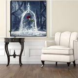 Pinturas con Diamantes La Rosa (30x30) - Pintura Diamante Cuadrado - BELLA Y BESTIA, bordado diamante, diamante  cuadrado, diamond painting, disney, LA ROSA, mosaico diamante, mostacilla cuadrada, pintura diamante, pintura diamantes 