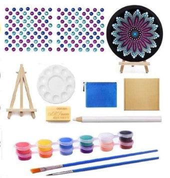 Manualidades Kit de Puntillismo para Mandalas 51 piezas - Colores, Kit de Mandalas, Kit de Puntillismo, Mandalas, Manualidades, Pintura, Plantillas, Puntillismo, Puntos, stencils 