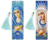Pinturas con Diamantes Set de Marcadores de Páginas - animales, buho, cuero, diamantes, lectura, libro, marcador, pagina, pavo real 