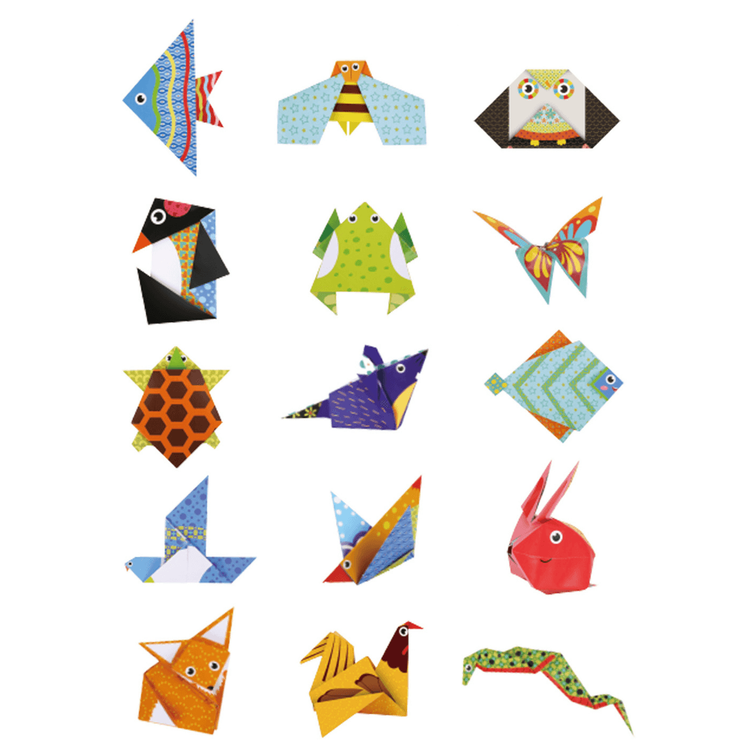 Manualidades Kit de Origami Infantil - Mundo Animal - 30 Piezas - animales, arte, creatividad, infantil, LT029, Manualidades, Niños, origami 