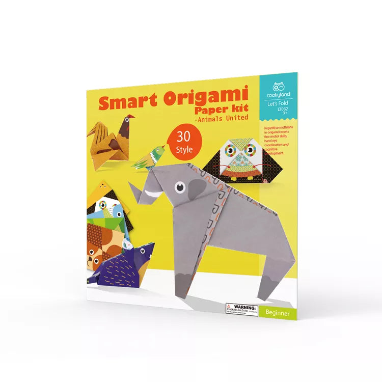 Manualidades Kit de Origami Infantil - Mundo Animal - 30 Piezas - animales, arte, creatividad, infantil, LT029, Manualidades, Niños, origami 