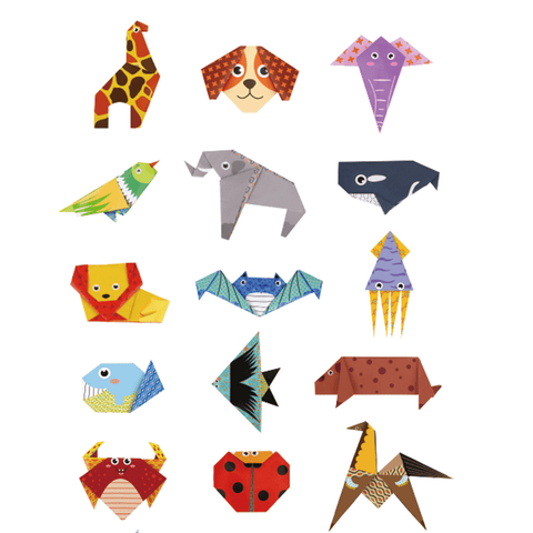 Manualidades Kit de Origami Infantil - Mundo Animal - 30 Piezas - animales, arte, creatividad, infantil, LT029, Manualidades, Niños, origami 