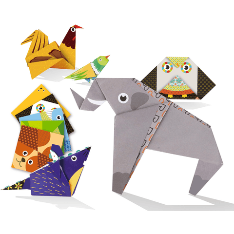 Manualidades Kit de Origami Infantil - Mundo Animal - 30 Piezas - animales, arte, creatividad, infantil, LT029, Manualidades, Niños, origami 