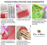 Pinturas con Diamantes Pavo Real (40x30) - Pintura Diamante Llenado Parcial - aves, bordado diamante, diamante  cuadrado, diamond painting, llenado parcial, mosaico diamante, pajaro, pintura diamante 