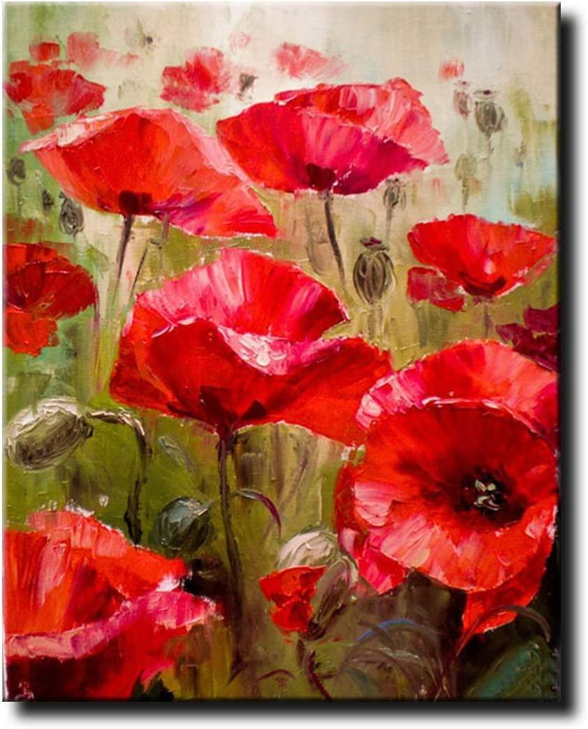 Amapolas - Pintura Por Número (40x50)