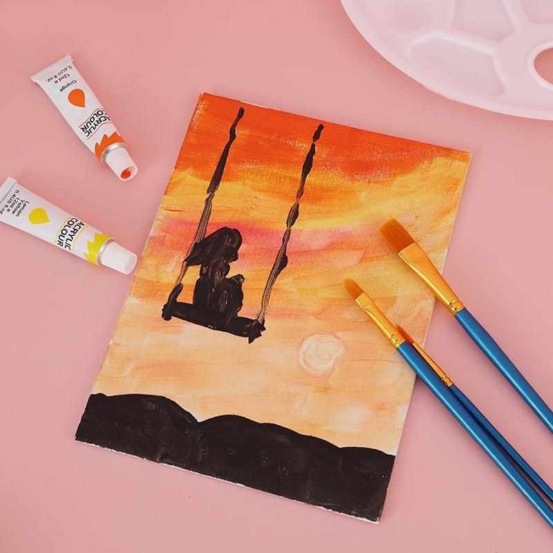 Manualidades Set de Pintura Acrílica 33 piezas (Incluye 24 colores) - Kit de Arte - acrilico, bastidor, caballete, crear, kit, Kit de Arte, lienzo, manualidades, Moderno, Pintura Acrílica, set de Pintura 