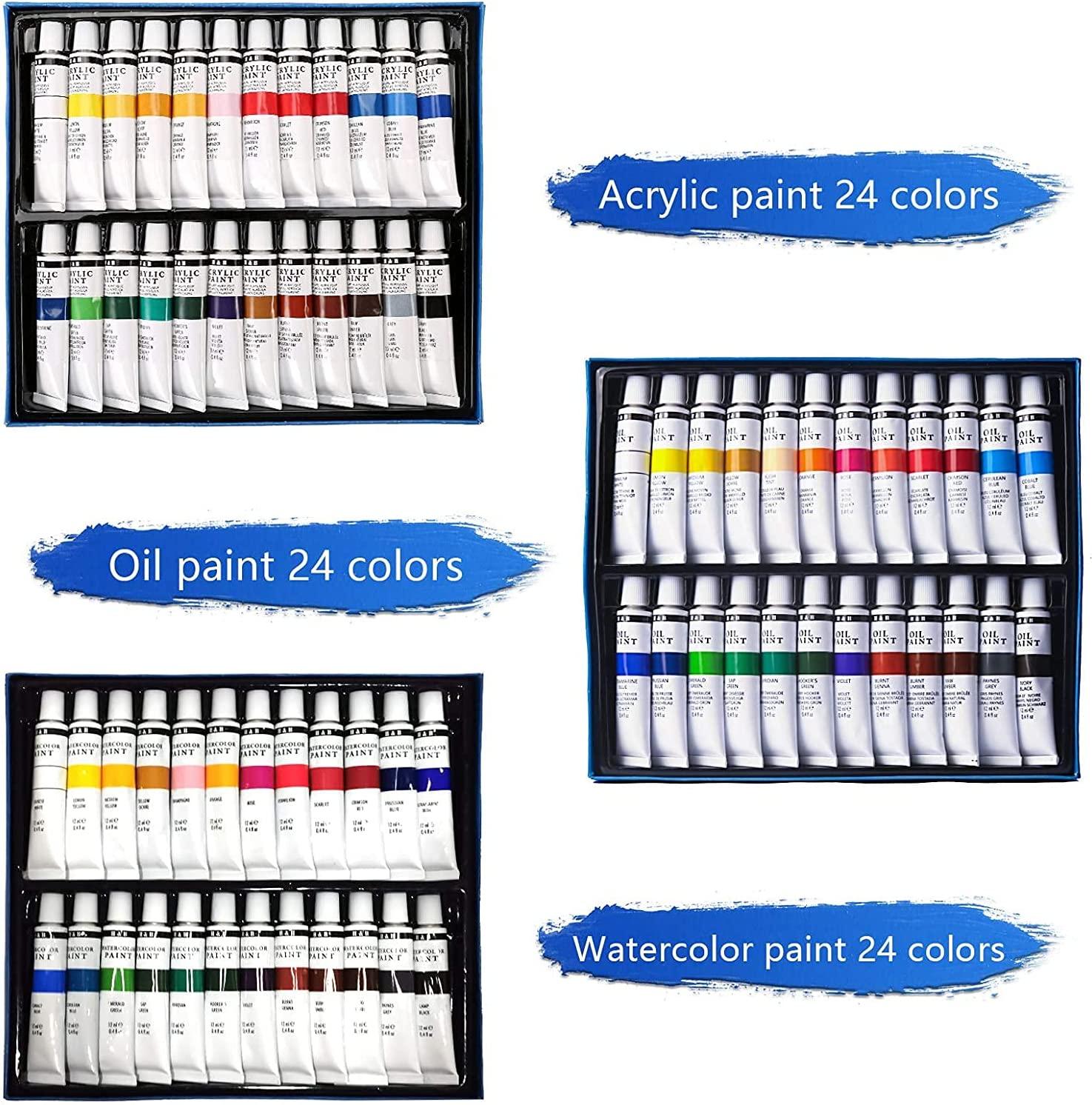Manualidades Set de Pintura 108 Piezas - Kit de Arte - acrilico, arte, bastidor, caballete, crear, kit, Kit de Arte, lienzo, manualidades, Moderno, Pintura Acrílica, set de Pintura 